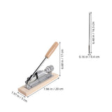 Walnut Cracker with Stainless Steel Mechanism and Stylish Light Brown Wooden Base for Easy Nut V1369-AZ3-W-13367