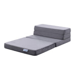 GOMINIMO 4 Fold Memory Foam Folding Mattress Dark Grey Velvet V227-3720101008540