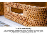 Rattan Storage Basket Desktop Utility Organizer Woven Storage Basket for Coffee Table V1294-YM0714-210910DY05-2