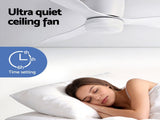 Devanti 52'' Ceiling Fan 3 Blades DC Motor w/Light w/Remote White CF-C-52-70L-WH