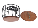 Rustic Filter Holder with Lid Filter Storage Container Pod Holder for Counter V1294-YM0706-3118230161112