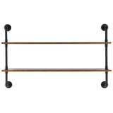 Industrial Pipe Shelf 2 Tier 48x 9.84in Wall-Mount for Kitchen Bedroom V952-JSGZWJYGHMBHUPSZIV0