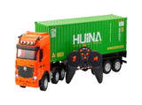 118 Scale 9-Channel Alloy Remote Control Container Truck with Lights & Sound for Indoor Play V196-1317