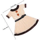 1Set Elk Costume for Adults Beige Cosplay Dress with Antler Headband and Gloves for Christmas Party V1370-AZ4-18194