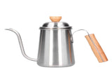 650ML Drip Coffee Pot Stainless Steel Long Gooseneck Spout Coffee Kettle with Wooden Handle V1294-YM0901-3118210172311