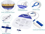 10 Pack Urinary Drainage Bag with Anti-Reflux Chamber - 1500mL Urine Bags with 48" Tube Drainage, V1192-AZ-W-28298