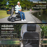 EQUIPMED Mobility Scooter, S-XXL comfortable size for all riders, 30km Max Range, 180kg capacity, V219-HELMBUEQ5GYA