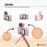 Kids HD Digital Camera Pink - Children's Selfie Photo Video 2.4 Inch Screen V238-SUPDZ-40836312465488