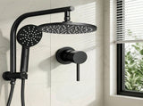Cefito 9'' Rain Shower Head Set Handheld Round High Pressure Mixer Tap Chrome SHOWER-A1-RO-9-BK-MIXER-RO