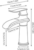 Waterfall Bathroom Faucet Single Handle Mixer Tap Hot and Cold for Bathroom Sink Washbasin, Low V1237-ZY-917-114