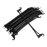 20Pcs Adjustable Black Closet Rod Plastic Bars for Space Saving Clothes Hanging V1366-AZ2-W-19577