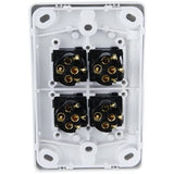 C2000 Series 4 Gang 10A Vertical Classic Switch, White Electric V1202-V1-CLIC2034VAWE