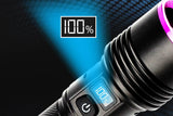 365nm Black Light UV Flashlight With LCD Display Rechargeable Torch Lamp V1308-DSZKI-3