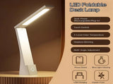 USB Rechargeable Foldable LED Desk Lamp Touch Control, 3-Color Temperature, Stepless Dimming, 120&deg V1107-CS-HYTD3600