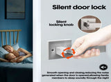 Privacy Door Lever Handle with Key, Heavy Duty Interior Door Lock, Adjustable Latch-Silver V1181-HI011-2-SL