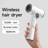 Professional cordless hair dryer - 3 speeds and 3 temperatures, USB rechargeable battery, 200W, V1188-MS-313-0128