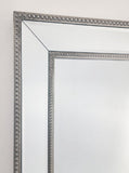 Silver Beaded Framed Mirror - Free Standing 50cm x 170cm V292-MIRR-BDD011