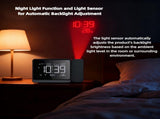 Projection Alarm Clock with USB Charging Port, Bluetooth Auto Sync, Adjustable Volume, Ceiling V1237-ZY-924-214
