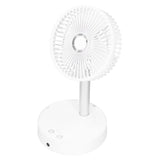 Mini Shake Head Fan Portable Folding Telescopic Electric Fan for Home Office OutdoorWhite V1294-YM0901-3113210043811