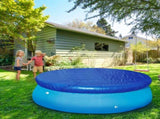 Blue PE Fabric Pool Cover for Dust and Rain Prevention Fit 8foot Round Frame or Inflatable Pools V1370-AZ4-16364