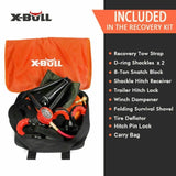 X-BULL Winch Recovery Kit 11PCS 4WD 4x4 Pack Off Road Snatch Strap Essential V211-AUEB-XBRK011