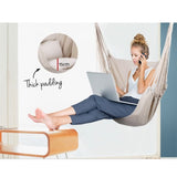 Gardeon Hammock Chair Outdoor Camping Hanging Hammocks Cushion Pillow Cream HM-CHAIR-PILLOW-CREAM