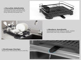 Steel Frame Dish Drying Rack Durable Steel Frame, Removable Utensil Holder, Compact Size for Small V196-DR106