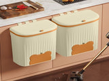 Hanging Trash Can With Lid, Small Under Sink Trash Can, Wall-Mounted Garbage Can For Kitchen Cabinet V1366-AZ2-W-12874