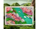 1 Set Everlasting Moss Painting Unique Creative Ocean World Picture with Photo Frame for Home V1263-JX-2503