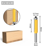 4 Pcs Profession Flush Trim Router Bit Set Bearing 8mm Shaft 12.7mm For Edging Copying Woodworking V1107-146-36910