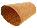 Wicker Style Bamboo Trash Bin Woven Storage Basket for Bathroom and Office V1366-AZ2-W-22760