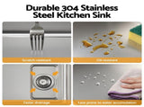 Cefito Kitchen Sink 304 Stainless Steel Bar Sink Millet Grain Water Basin Sink SINK-RG-6845T-SI