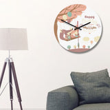 Nordic Wall Clock Retro Animal Wall Clock Modern Fashion Metal Round Clock V1294-YM0901-JY26975-04