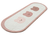 Cartoon Animal Pattern Area Rug Door Mat Soft Cute Oval Rug Bedside Carpet Decoration for Home V1294-YM0706-3117230186711