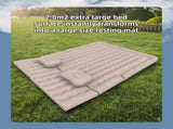 Grey Multi-Chamber Car Inflatable Air Mattress with Electric Pump, Storage Bag & Pillows for V888-ELOSUNG45657