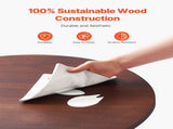61 cm Wood Lazy Susan Turntable, 360&deg Rotation Round Clear Tabletop Rotating Tray, Acacia Wood V952-CZZP24YCMZHTGZT37V0