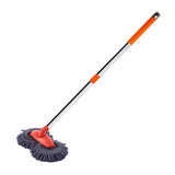 Microfiber Car Wash Brush,Long Handle Telescoping Cleaning Mop with Double Head Chenille V1369-AZ3-W-14733