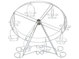 Ferris Wheel Cupcake Stand 8 Cups Dessert Carrier Display Holder for Restaurants Dessert Shops Theme V1294-YM0715-3118220094311