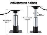 Seamanship Boat Seat Pedestal 34 - 46cm Adjustable Gas Lift 360 Degrees Swivel BS-PED-GL-3446-BK