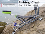 Fishing Chair With Aluminum Alloy For All-Terrains Portable Multifunctional Folding Adjustable V213-FCAA01-SLV01