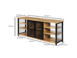 Levede Bar Cabinet Buffet Sideboard Oak CH1076