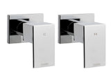 Cefito Shower Twins Tap Wall Bath Taps Brass Hot Cold Basin Bathroom Chrome SHOWER-A2-TAP-SI