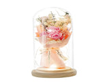 Preserved Flowers Gifts for Her,Preserved Rose Bouquet in Glass Dome, Light Up Rose Gifts Perfect V1366-AZ2-W-04271