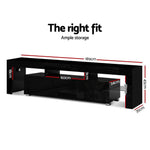 Artiss Entertainment Unit TV Cabinet LED 189cm Black Elo FURNI-L-TV189-BK-AB