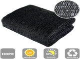 Black Sunshade Net Outdoor Garden Privacy Screen 50% Shading Rate HDPE Mesh Tarp 13.1x19.7ft with 20 V1192-AZ-W-24213