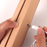 4Pcs 6" Wooden LED Light Stand Base, Colorful Light Rectangle Wood Display Pedestal Led Light Base V1192-AZ-W-3687
