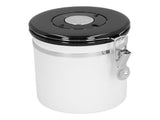 Sealing Container with Spoon Stainless Steel Coffee Beans Canister with Release Valve White1.8L V1294-YM0901-3118210146812