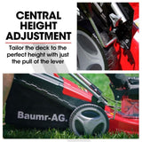 Baumr-AG Lawn Mower 18 175cc Petrol Self-Propelled Push Lawnmower 4-Stroke V219-MOWSFPBMRA182