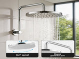 Cefito 9'' Rain Overhead Swivel Shower Head with Wall Bathroom Mixer Silver SHOWER-A3-RO-9-SI-MIXER-RO