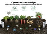 Green Fingers Raised Garden Bed Galvanised Oval Metal Planter Box Large Outdoor 120x60x30cm Silver GB-OVAL-1206030-SL